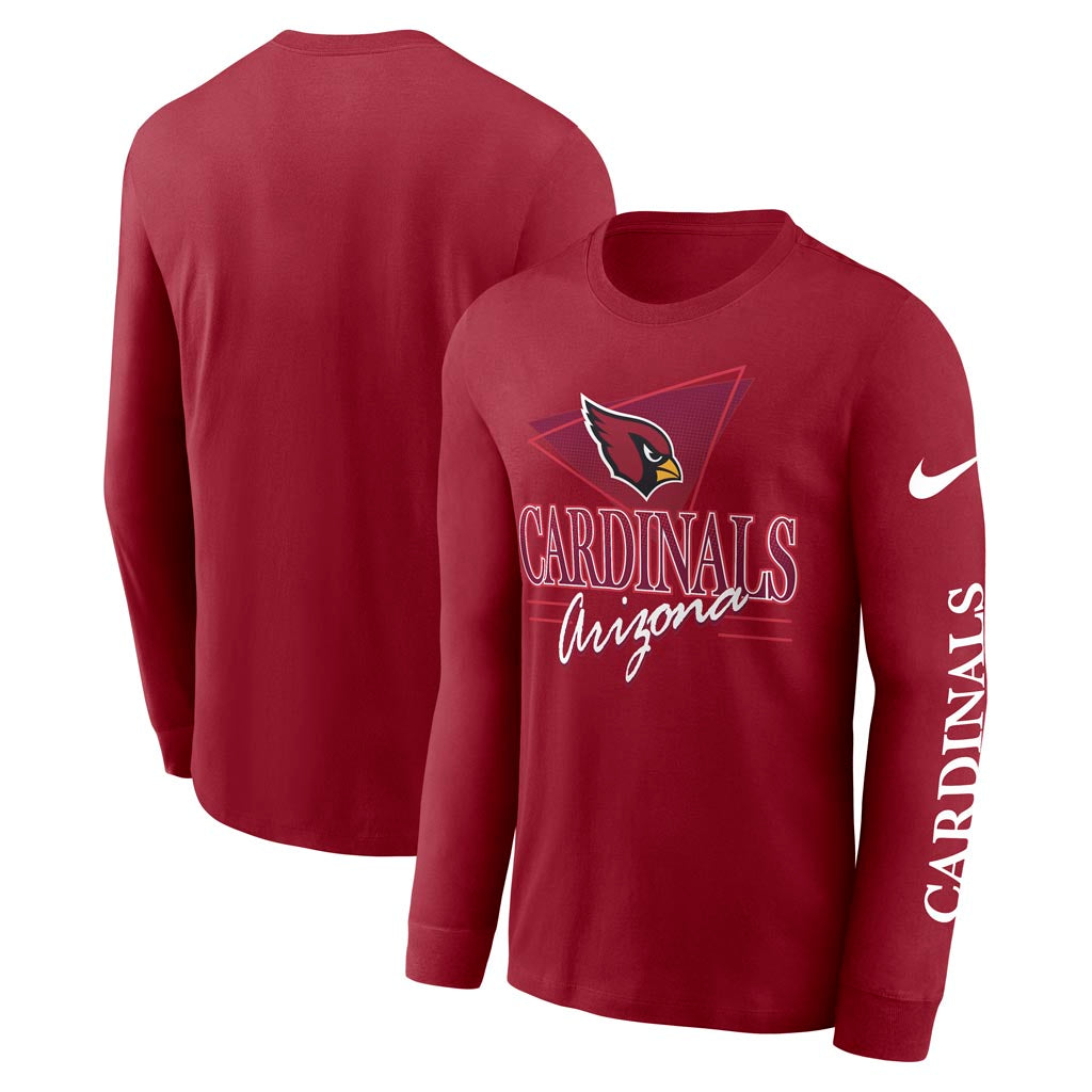 NFL Arizona Cardinals Nike Rewind Cotton Long Sleeve T-Shirt - Red