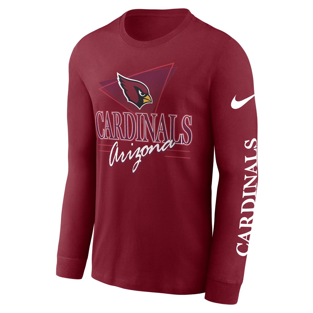 NFL Arizona Cardinals Nike Rewind Cotton Long Sleeve T-Shirt - Red