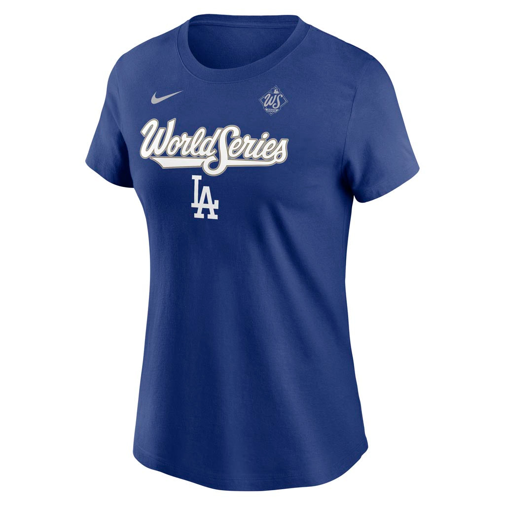 MLB Los Angeles Dodgers Women's Nike 2025 World Series Participant Club T-Shirt - Blue