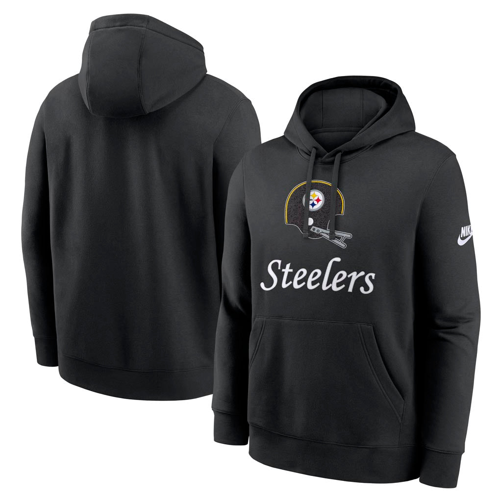 NFL Pittsburgh Steelers Nike 2025 Rewind Club Pullover Hoodie - Black