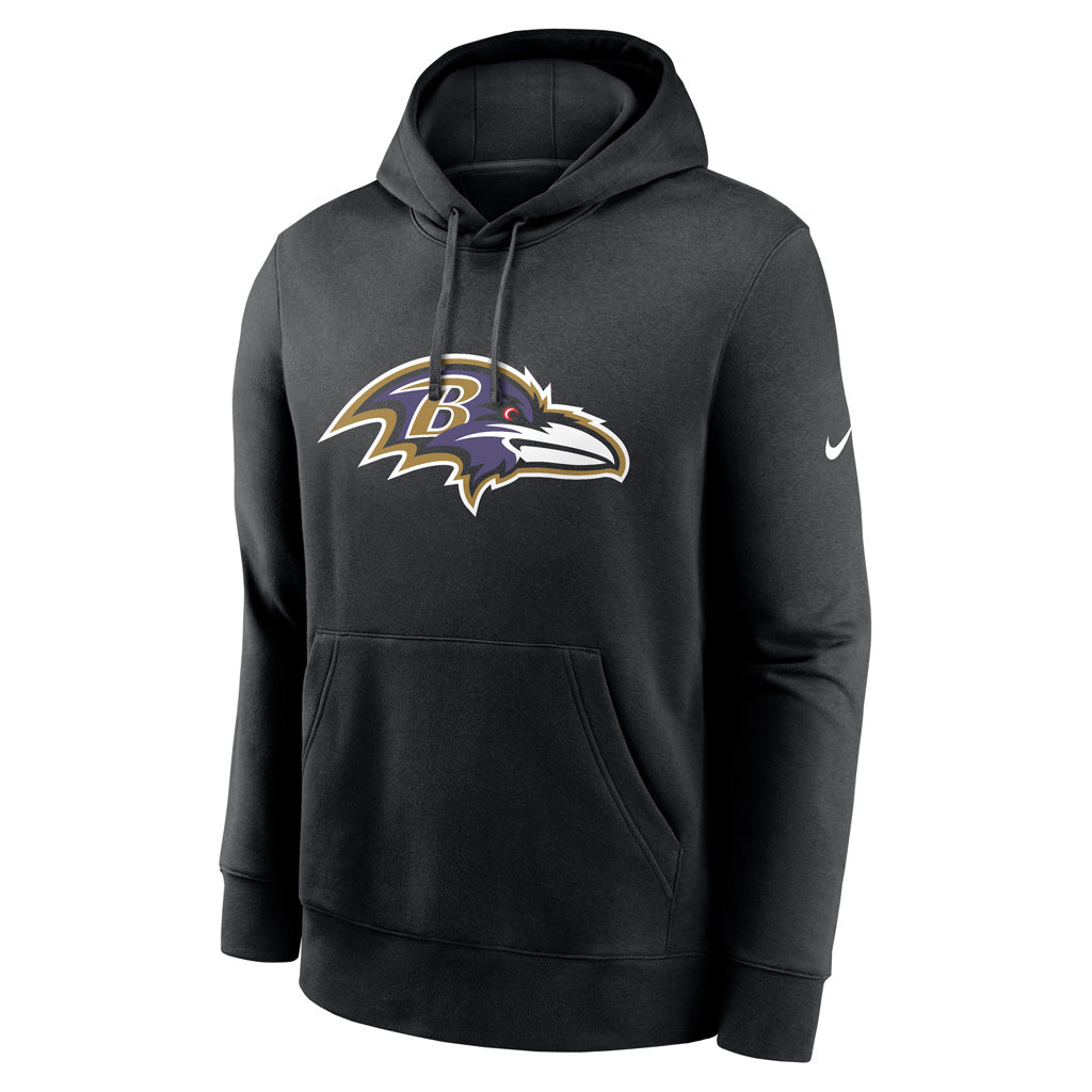 NFL Baltimore Ravens Nike Club Logo Pullover Hoodie - Black