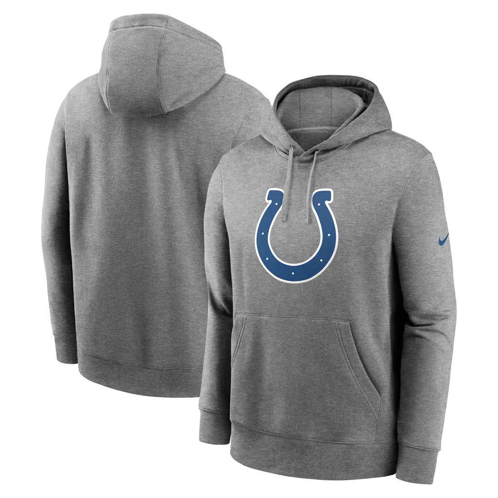 NFL Indianapolis Colts Nike Club Logo Pullover Hoodie - Gray