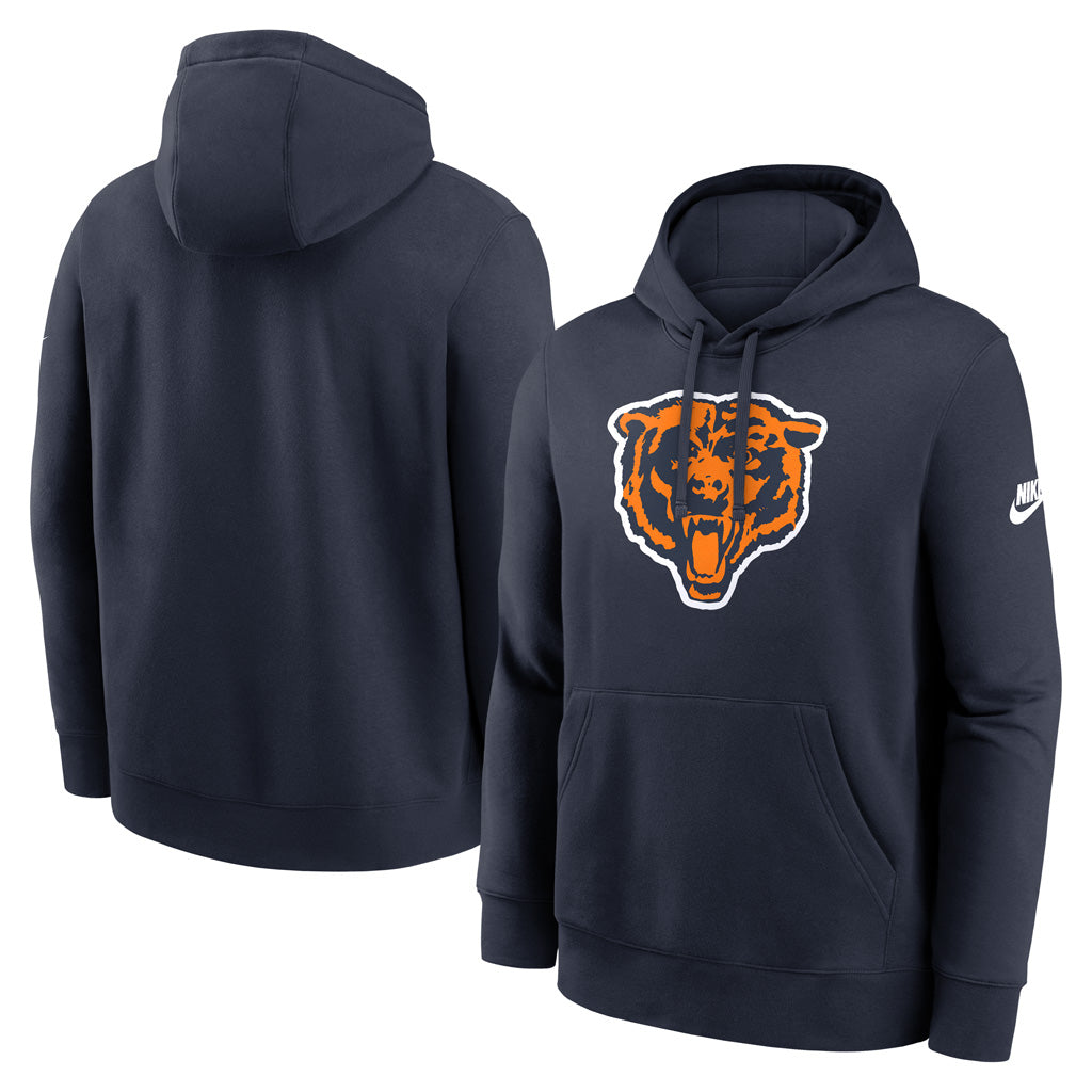 NFL Chicago Bears Nike Throwback Club Logo Pullover Hoodie - Navy