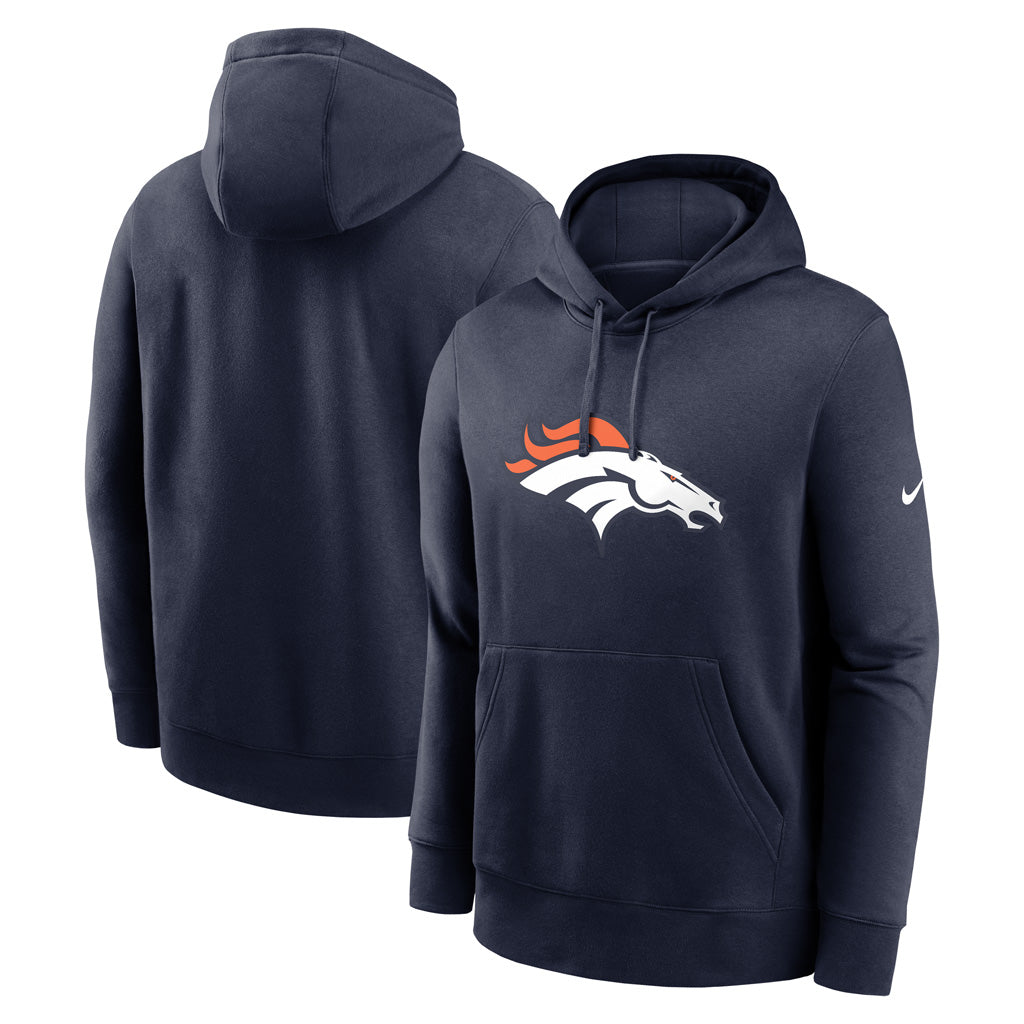 NFL Denver Broncos Nike Club Logo Pullover Hoodie - Navy
