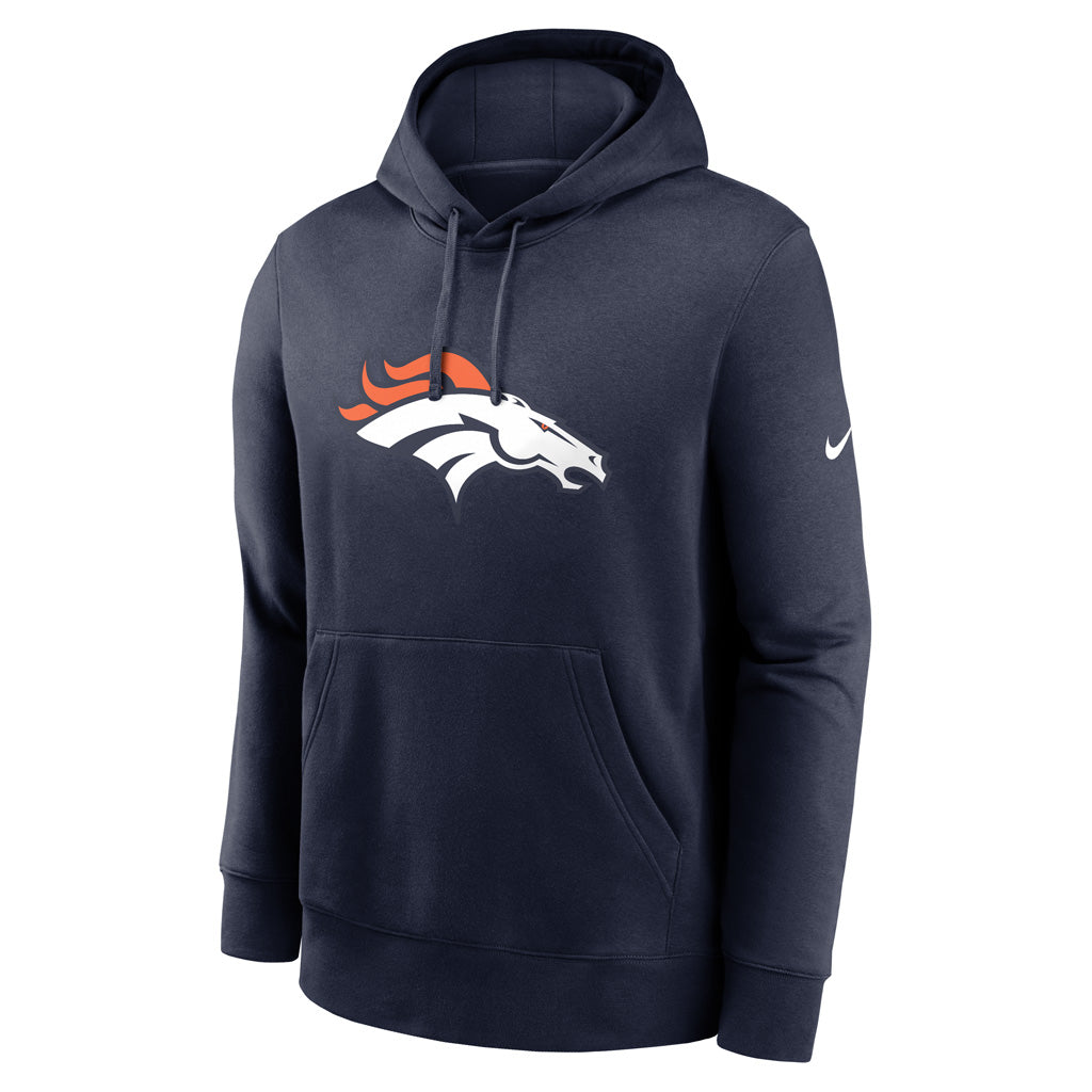 NFL Denver Broncos Nike Club Logo Pullover Hoodie - Navy