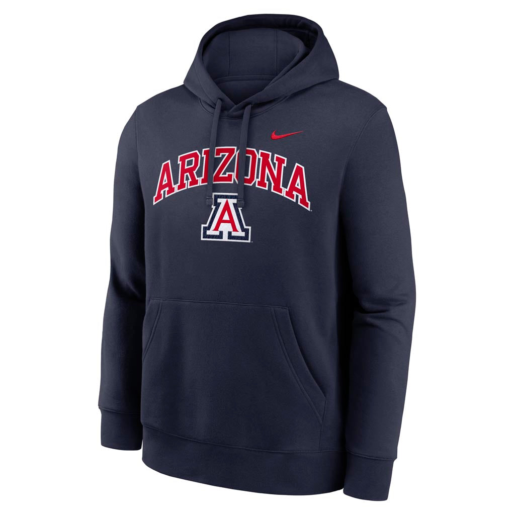 NCAA Arizona Wildcats Nike Club Arch Fleece Pullover Hoodie - Navy