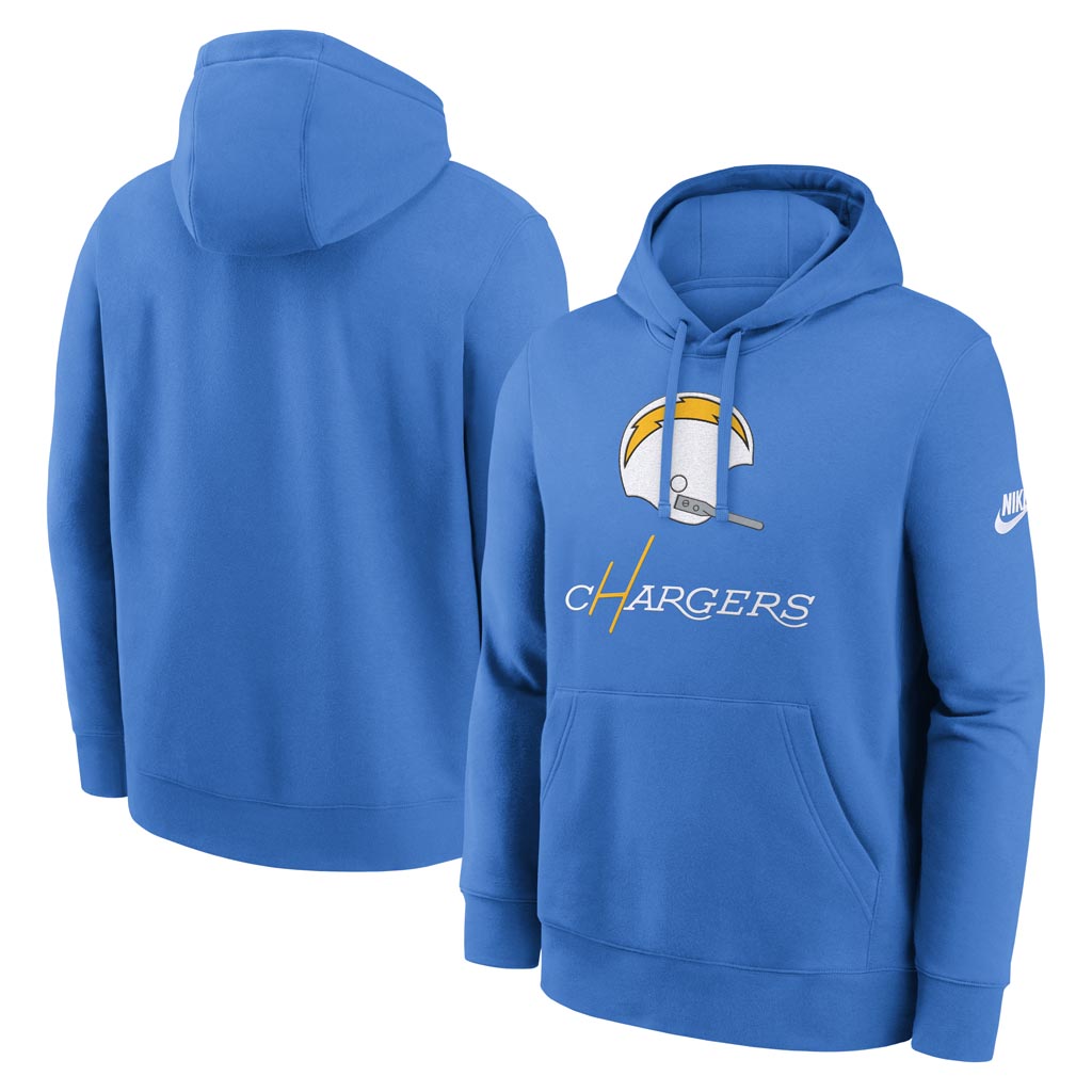 NFL Los Angeles Chargers Nike 2025 Rewind Club Pullover Hoodie - Blue