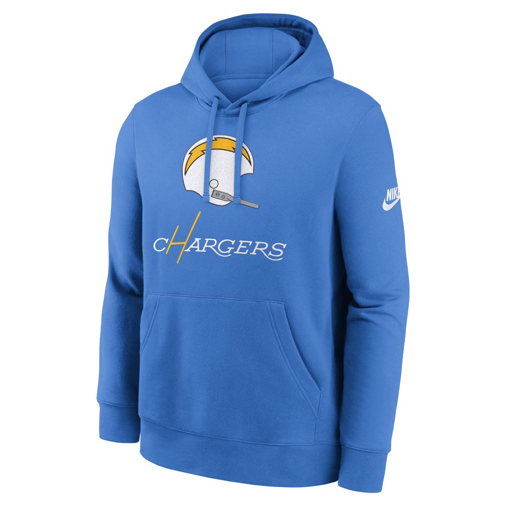 NFL Los Angeles Chargers Nike 2025 Rewind Club Pullover Hoodie - Blue