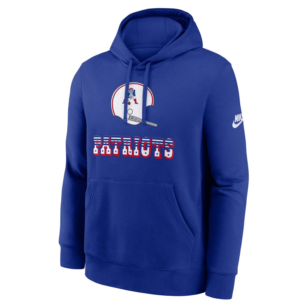 NFL New England Patriots Nike 2025 Rewind Club Pullover Hoodie - Navy
