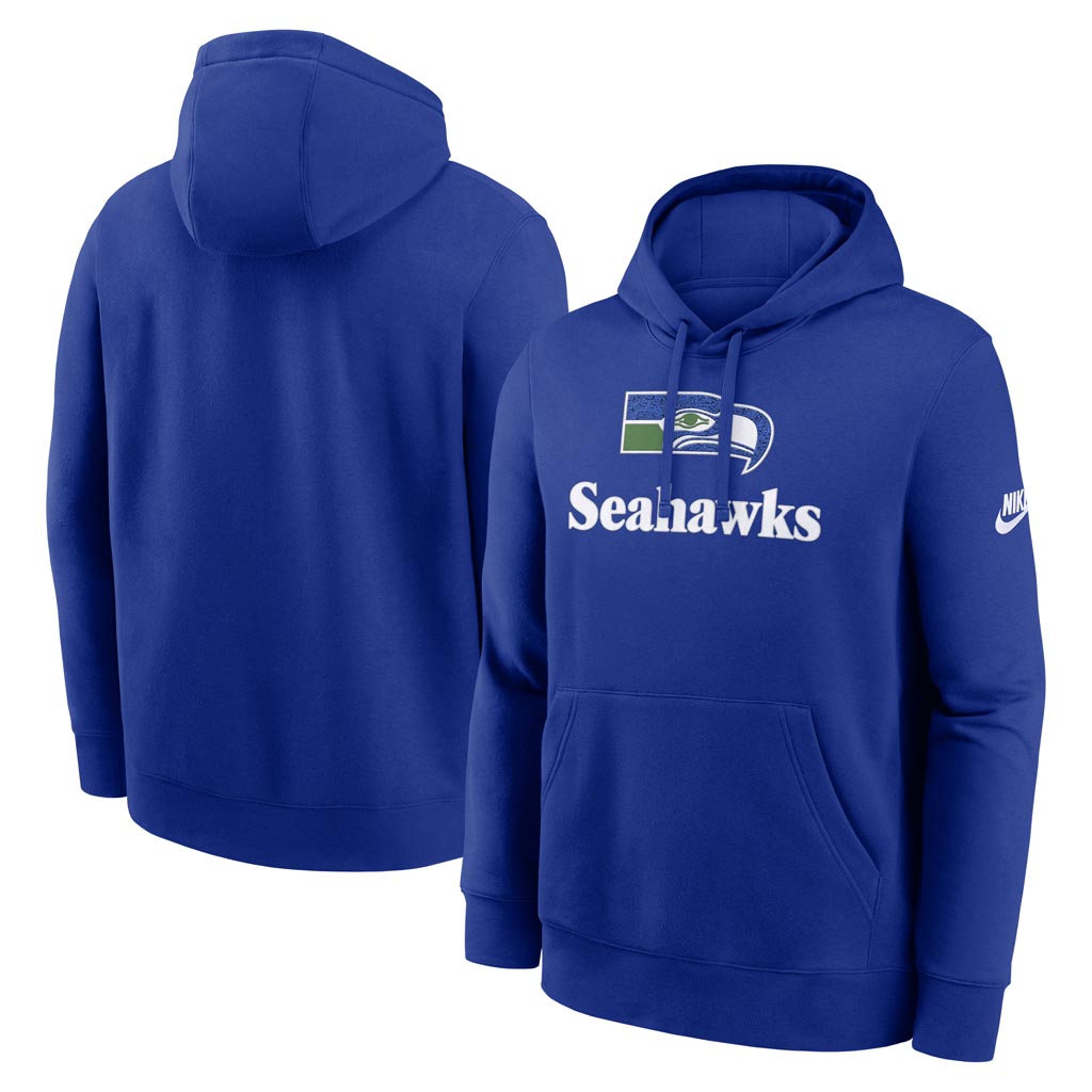 NFL Seattle Seahawks Nike 2025 Rewind Club Pullover Hoodie - Blue