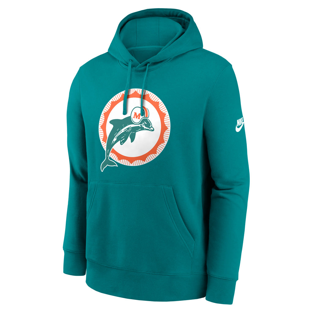 NFL Miami Dolphins Nike Throwback Club Logo Pullover Hoodie - Teal