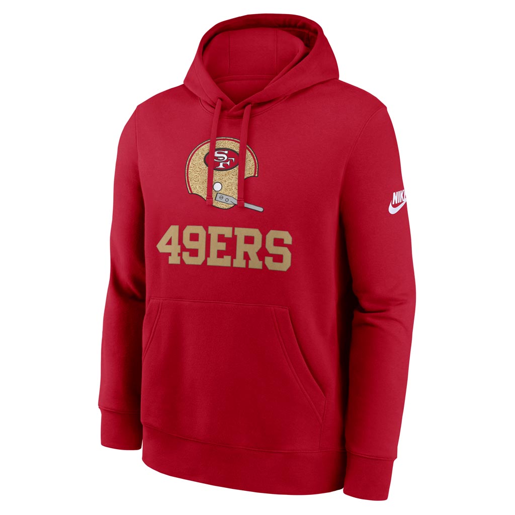 NFL San Francisco 49ers Nike 2025 Rewind Club Pullover Hoodie - Red