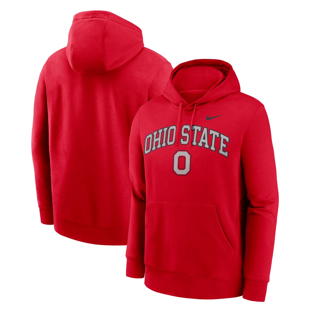 NCAA Ohio State Buckeyes Nike Club Fleece Arch Hoodie - Red