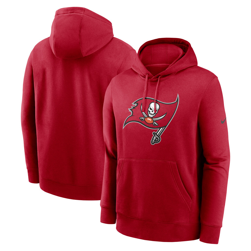 NFL Tampa Bay Buccaneers Nike Club Logo Pullover Hoodie - Red