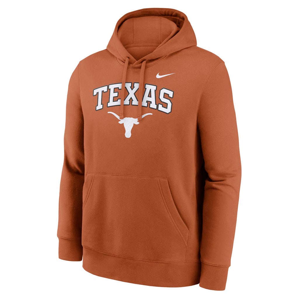 NCAA Texas Longhorns Nike Club Fleece Arch Hoodie - Orange