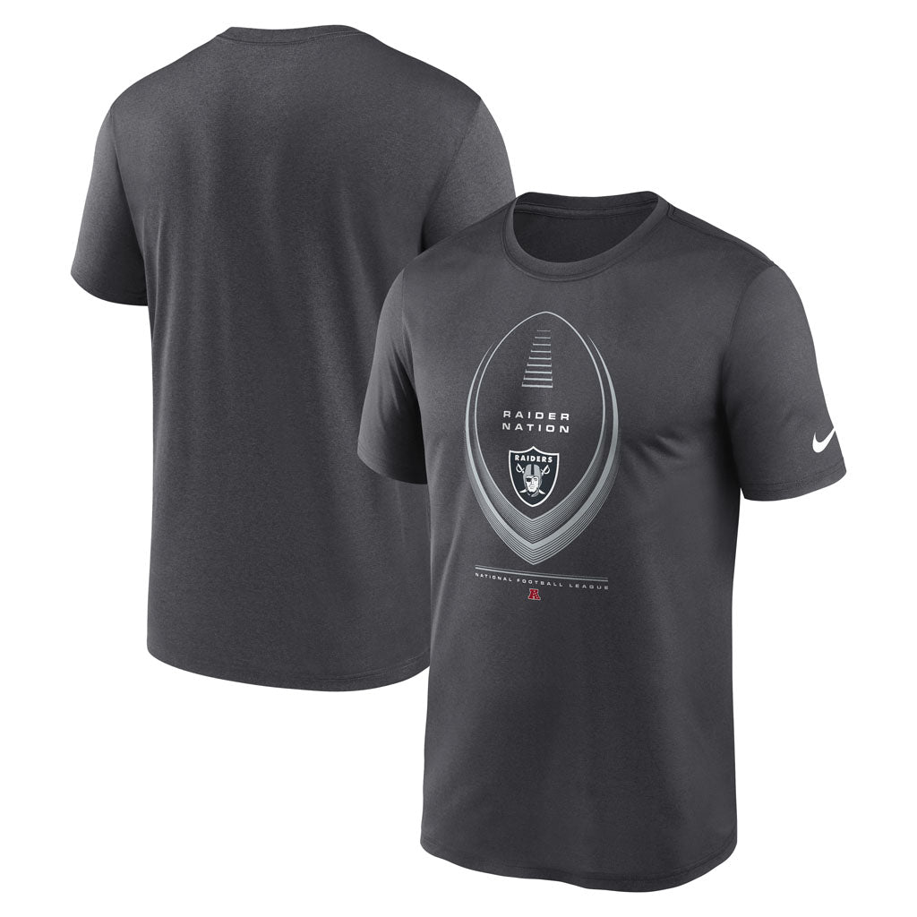 NFL Las Vegas Raiders Nike 2026 Icon Legend T-Shirt - Charcoal