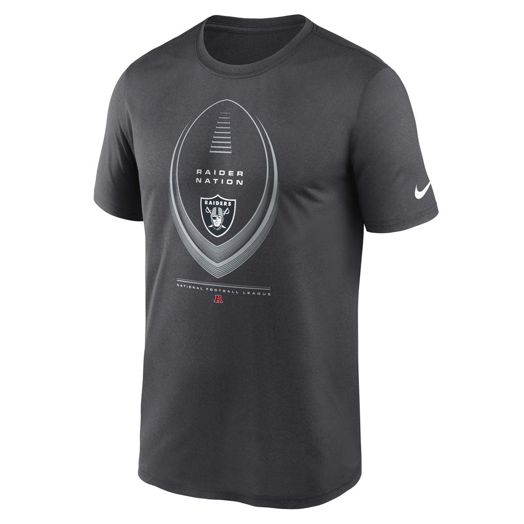NFL Las Vegas Raiders Nike 2026 Icon Legend T-Shirt - Charcoal