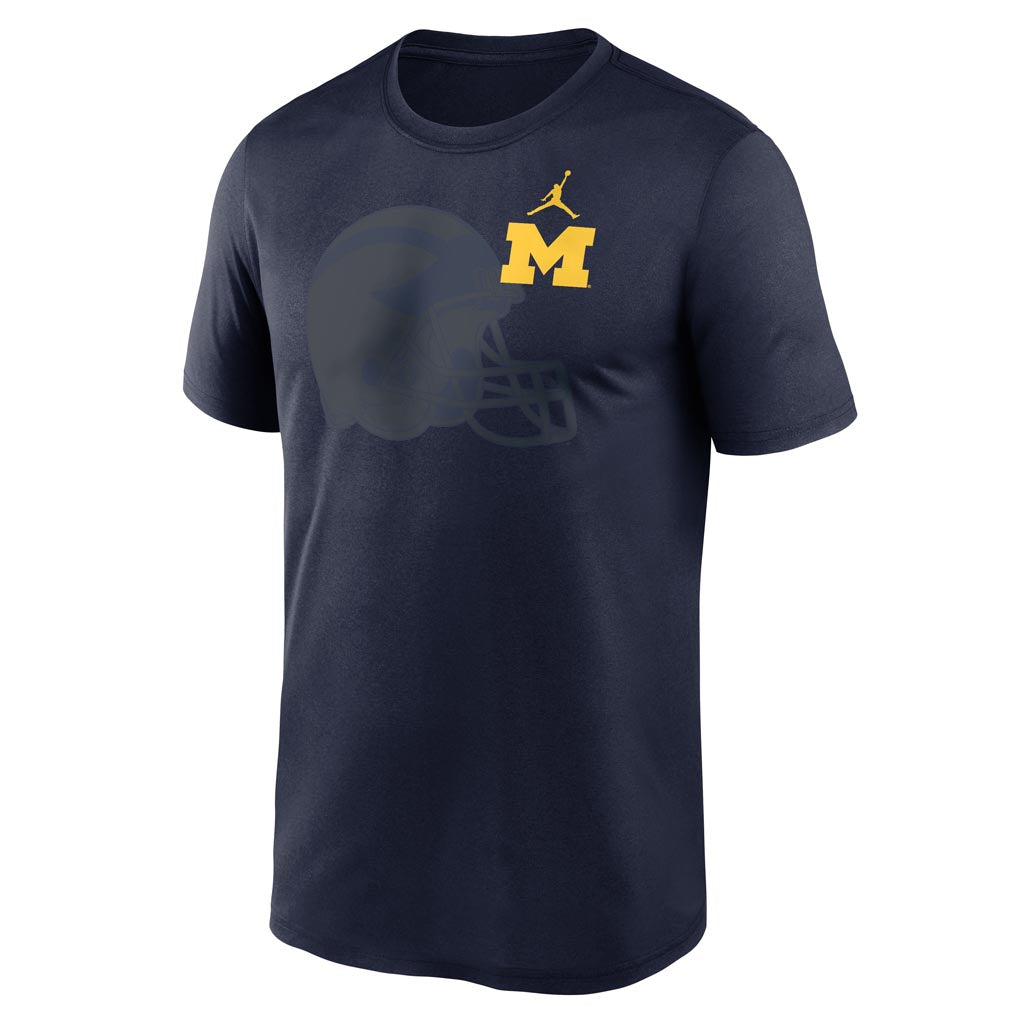 NCAA Michigan Wolverines Nike Shadow Logo Legend T-Shirt - Navy
