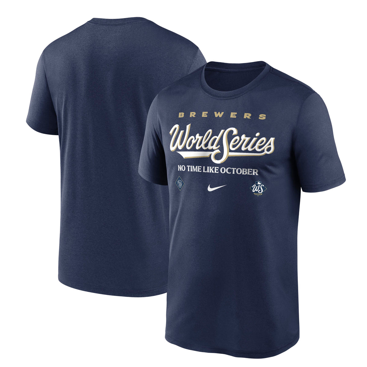 MLB Milwaukee Brewers Nike 2026 Authentic World Series Legend T-Shirt- Navy