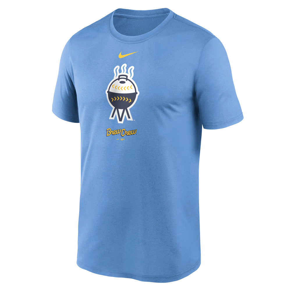 MLB Milwaukee Brewers Nike City Connect Large Logo Legend T-Shirt - Blue