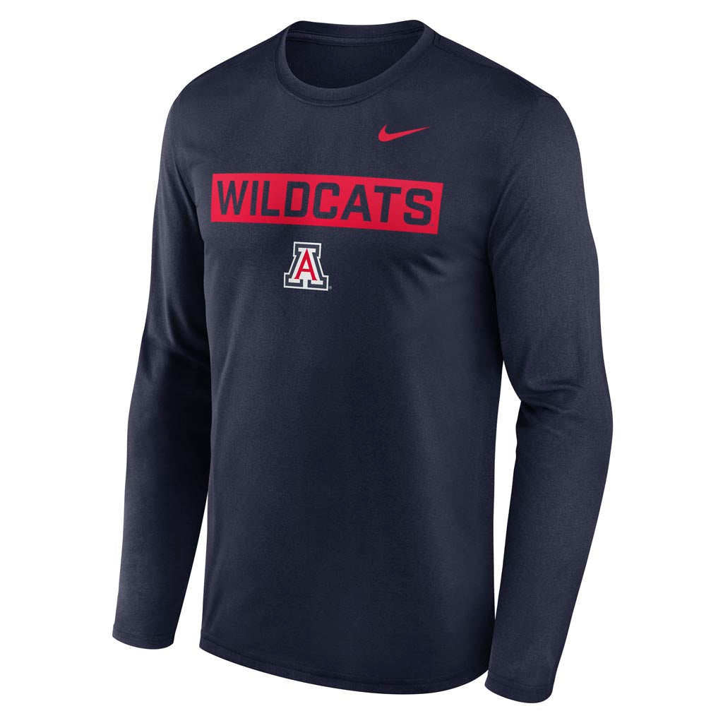 NCAA Arizona Wildcats Nike 2-Hit Legend Long Sleeve T-Shirt - Navy