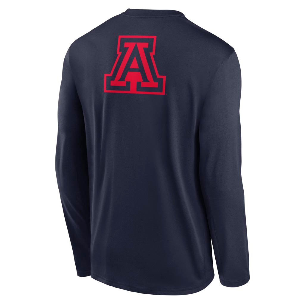 NCAA Arizona Wildcats Nike 2-Hit Legend Long Sleeve T-Shirt - Navy