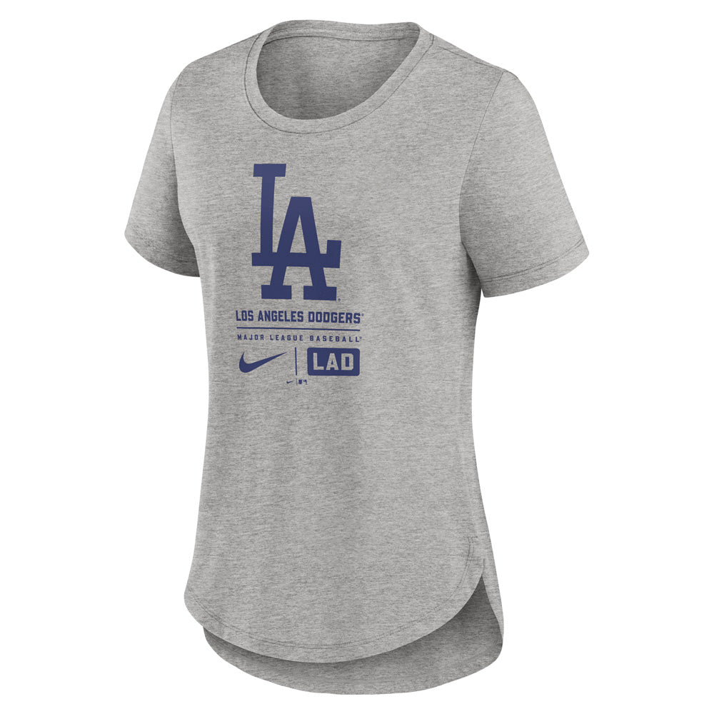 MLB Los Angeles Dodgers Women&#39;s Nike Logo Stack Tri-Blend Tee