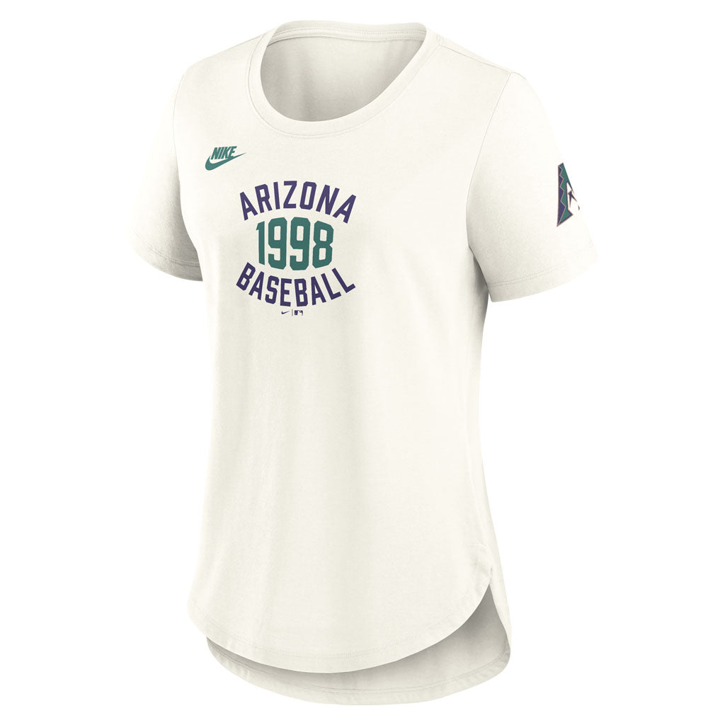 MLB Arizona Diamondbacks Women's Nike Copperstown 70's Inspired T-Shirt - Light cream