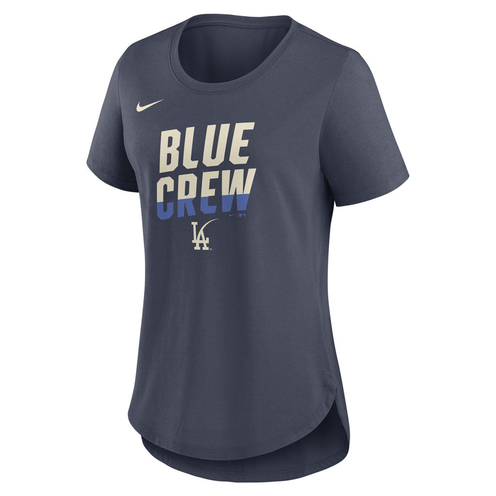 MLB Los Angeles Dodgers Women's Nike Phae City Connect Lockup Triblend T-Shirt - Blue
