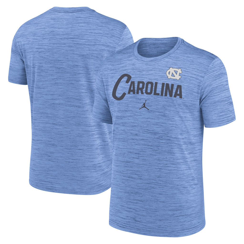 NCAA North Carolina Tar Heels Nike Script Velocity T-Shirt - Light blue