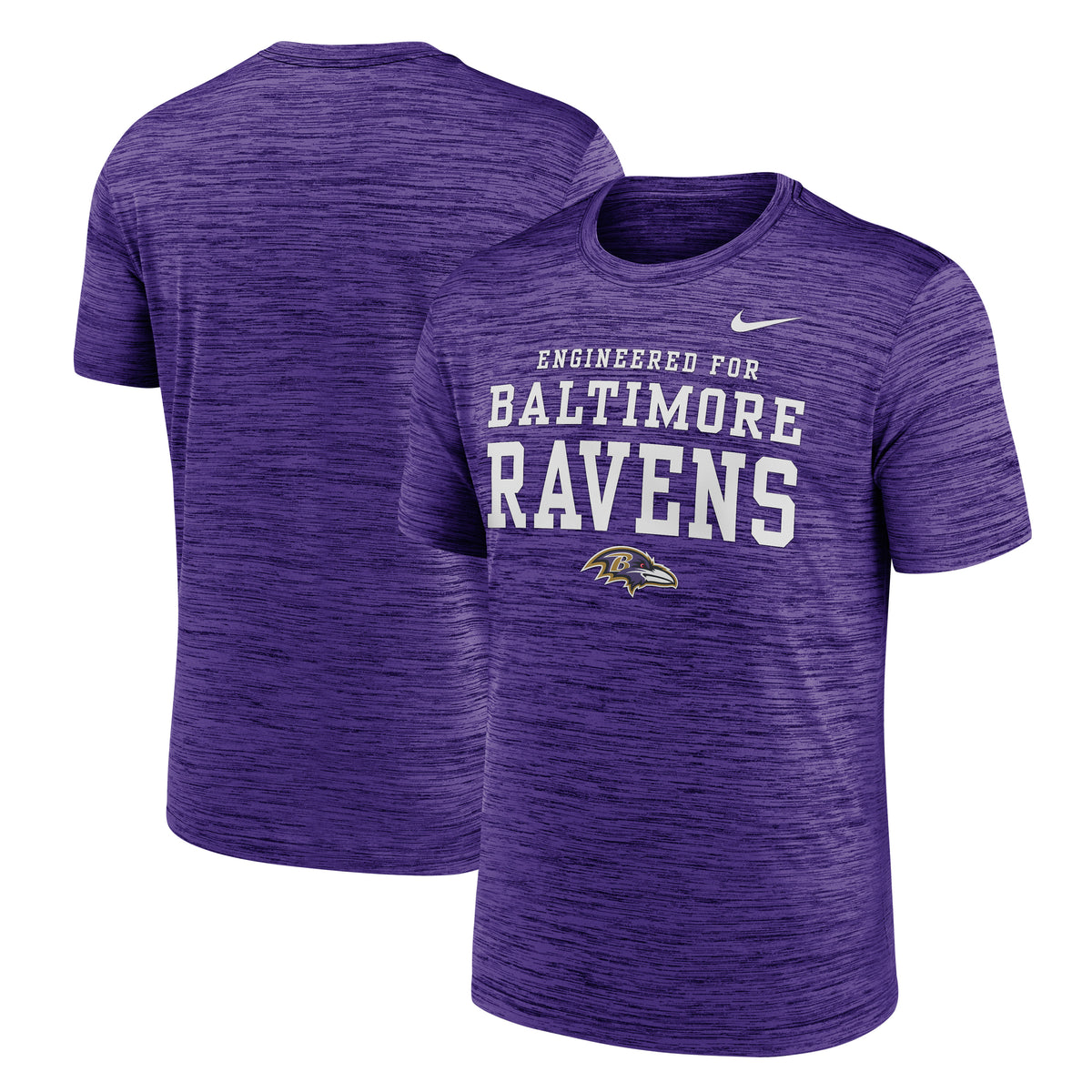 NFL Baltimore Ravens Nike Know the Game Velocity T-Shirt- Purple