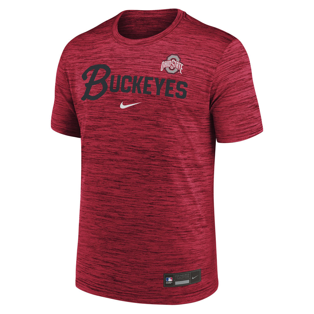 NCAA Ohio State Buckeyes Nike Script Velocity T-Shirt - Red