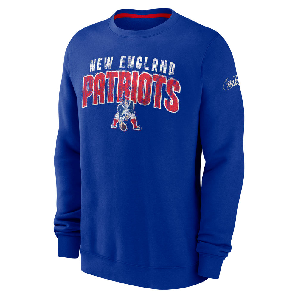 NFL New England Patriots Nike Rewind Club Crew Sweatshirt