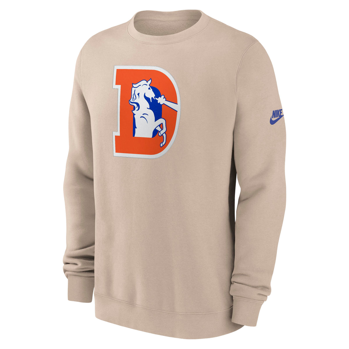 NFL Denver Broncos Nike 2026 Rewind Club Pullover Crew Sweatshirt- Tan