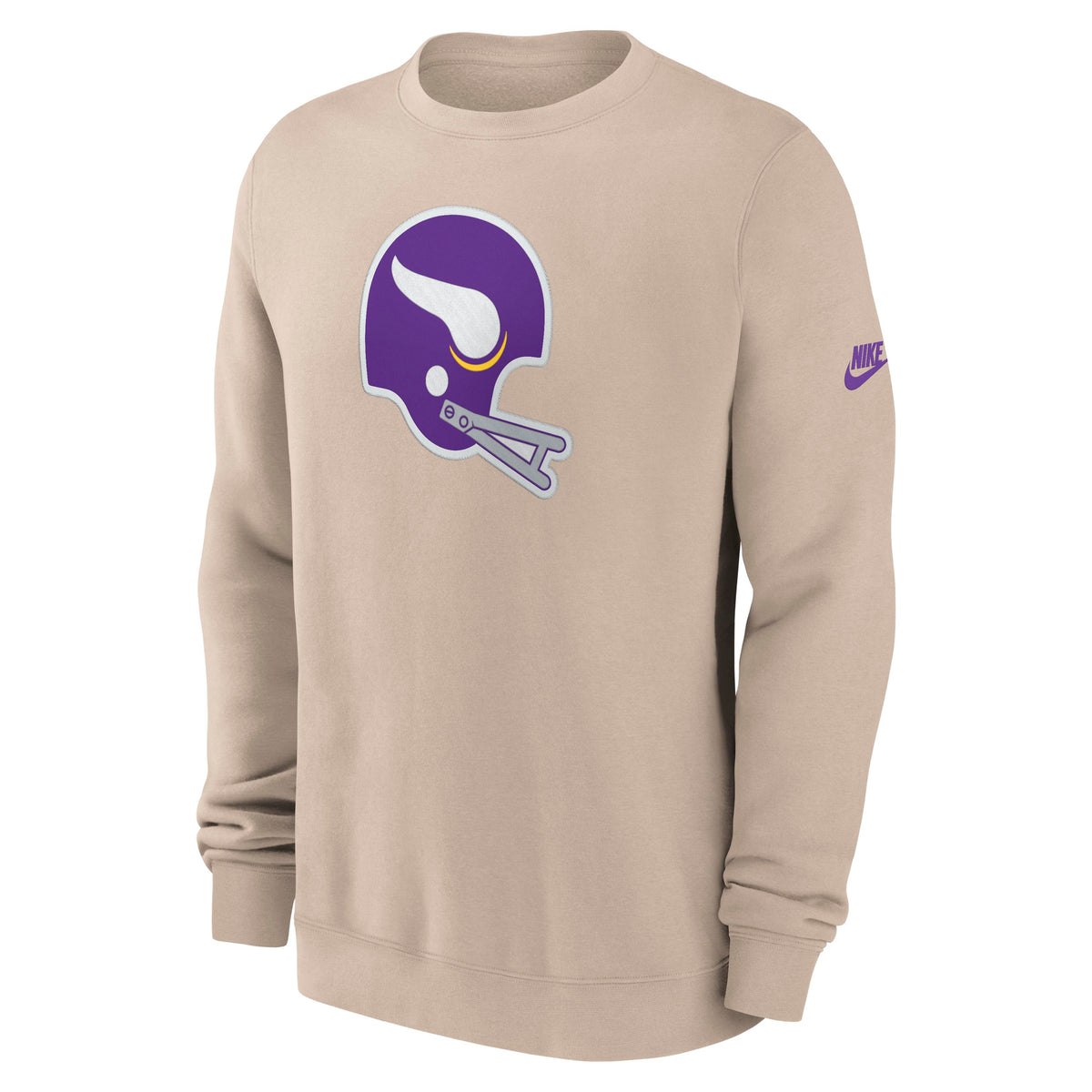 NFL Minnesota Vikings Nike 2026 Rewind Club Pullover Crew Sweatshirt- Tan