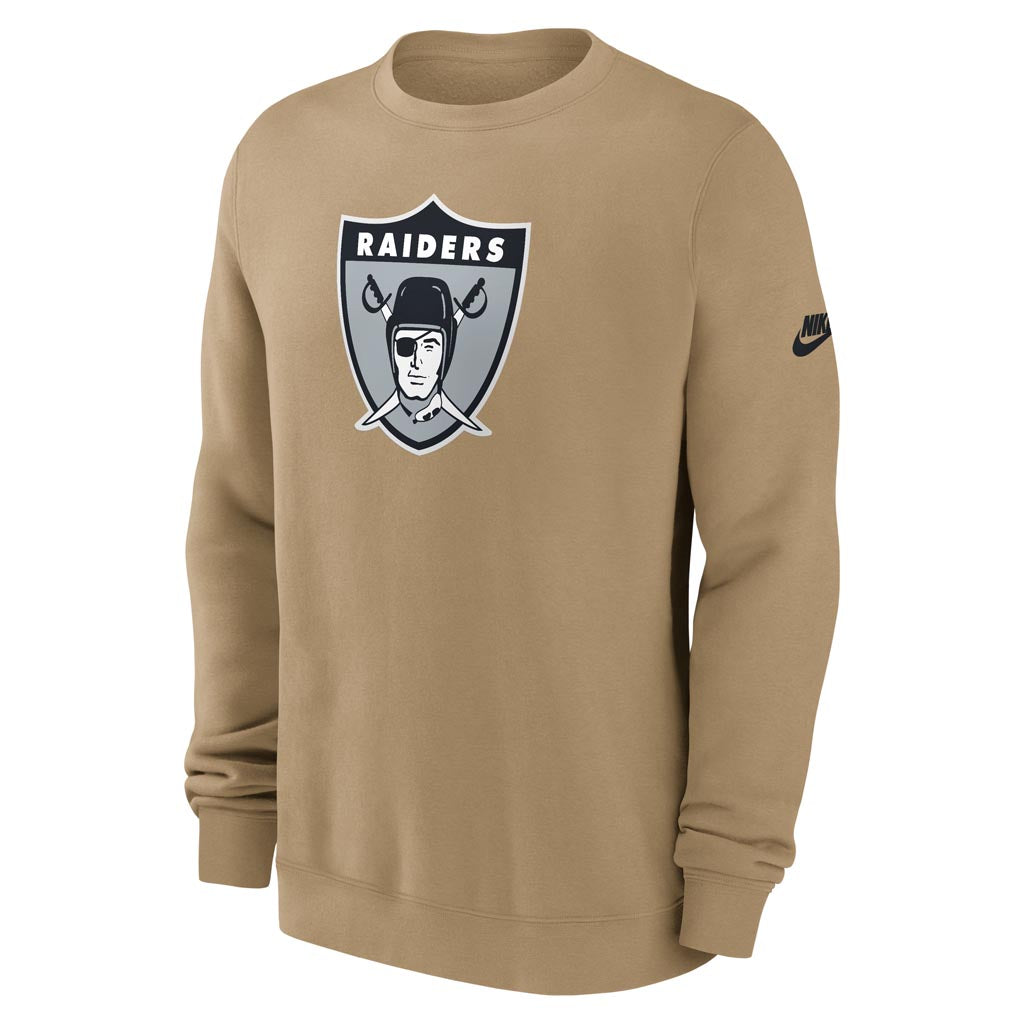 NFL Las Vegas Raiders Nike 2025 Rewind Club Pullover Crew Sweatshirt - Brown