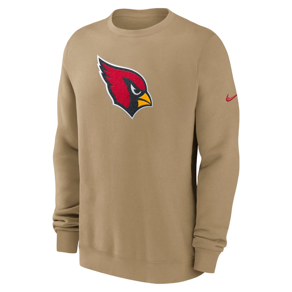 NFL Arizona Cardinals Nike 2025 Rewind Club Pullover Crew Sweatshirt - Brown