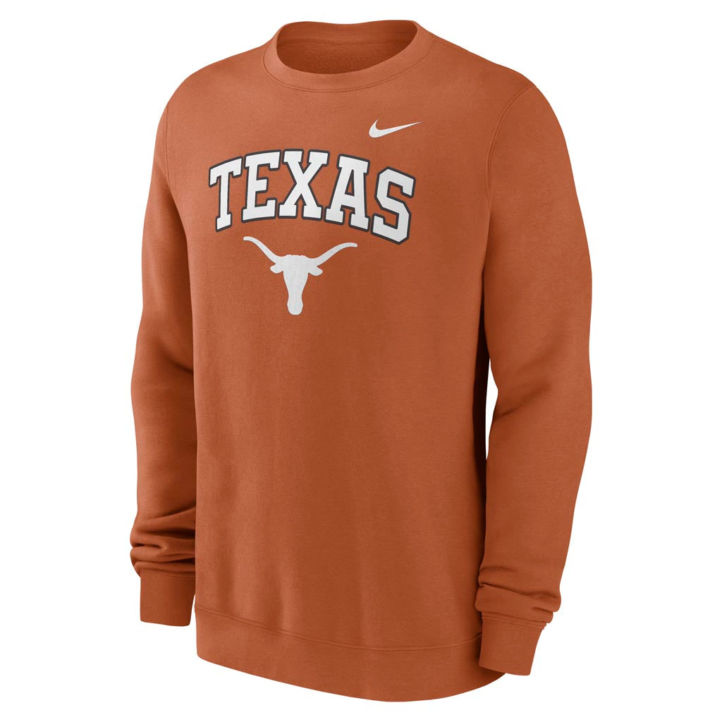 NCAA Texas Longhorns Nike Classic Arch Crew - Orange