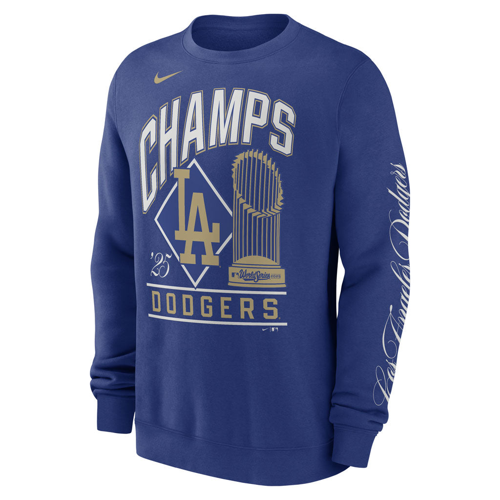 MLB Los Angeles Dodgers Nike 2026 Gold Fleece Crewneck Sweater - Blue