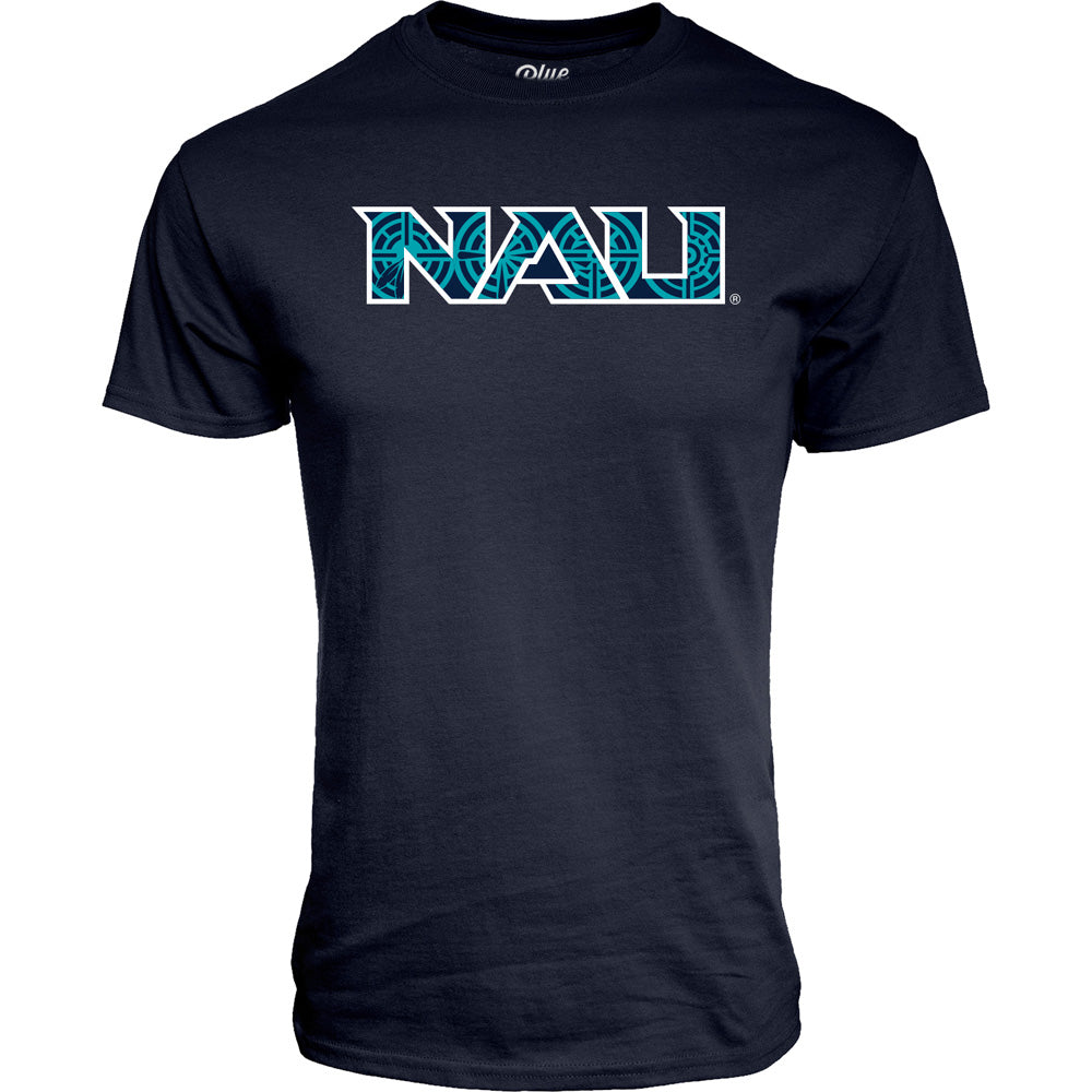 NCAA Northern Arizona Lumberjacks Blue 84 Native Fill Tamarac T-Shirt - Navy