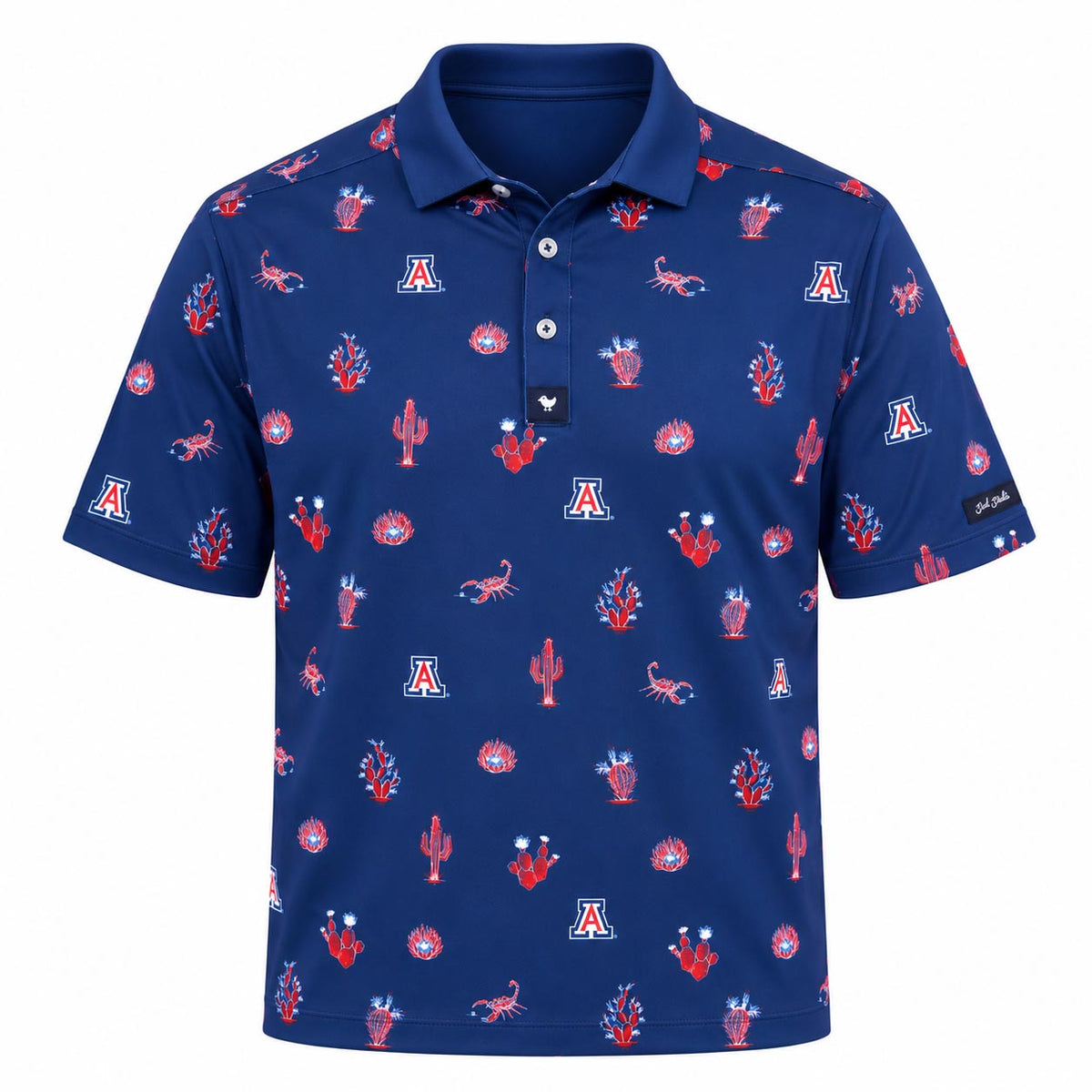 NCAA Arizona Wildcats Bad Birdie Deserted Polo- Navy