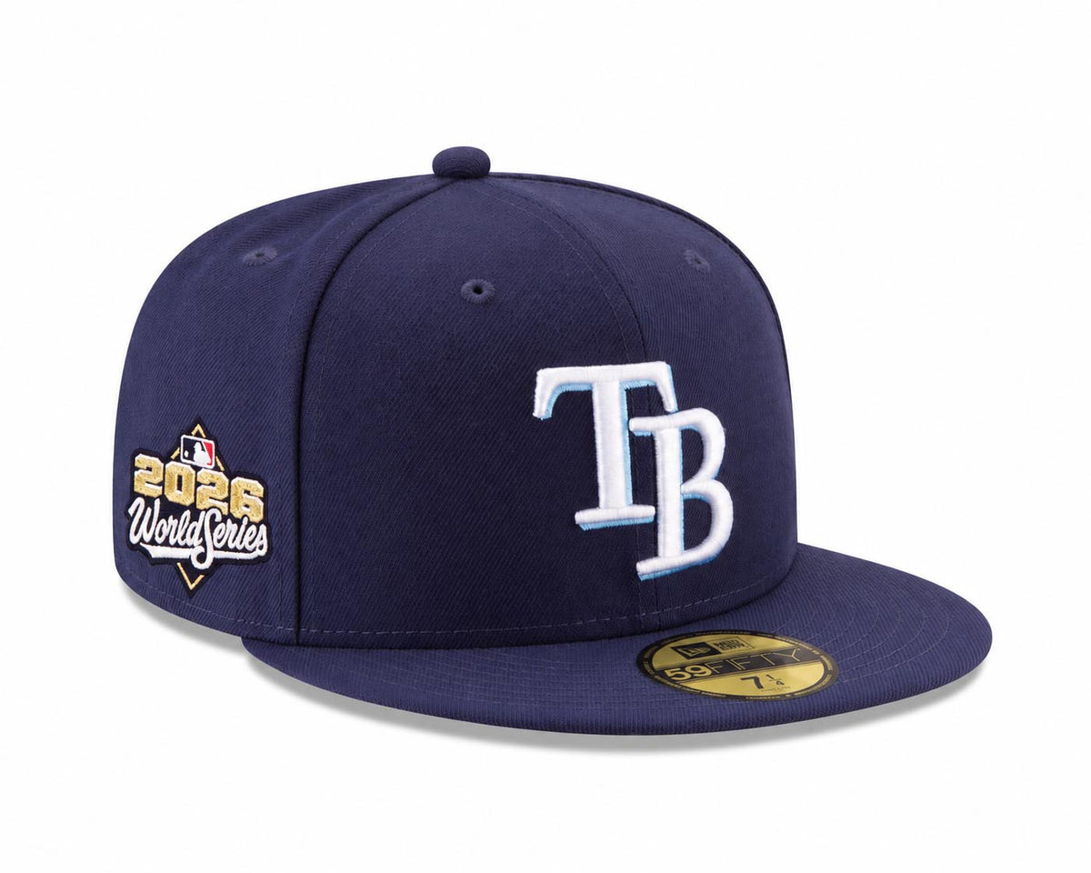 MLB Tampa Bay Rays New Era 2026 World Series Patch Authentic Collection 59FIFTY Fitted Hat- Navy