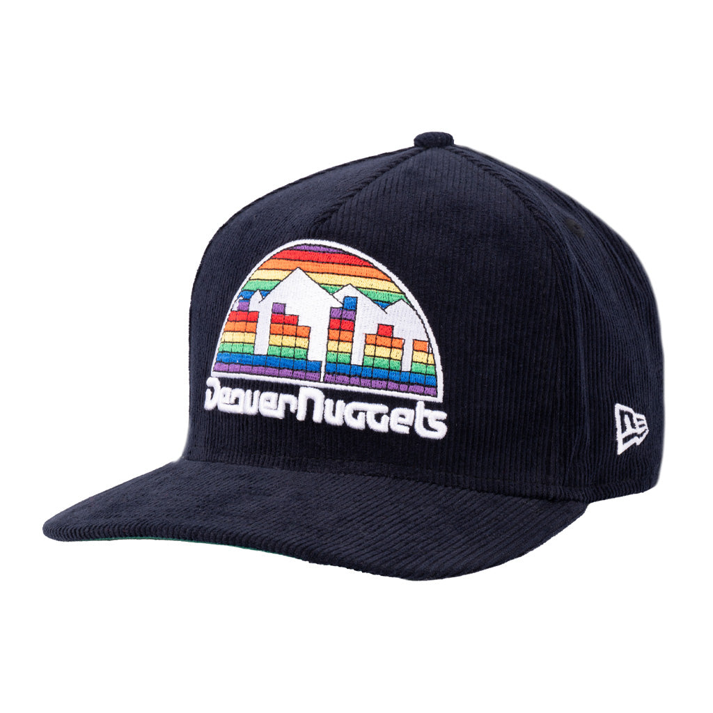 NBA Denver Nuggets New Era All Corduroy 9FIFTY A-Frame Snapback Hat - Navy