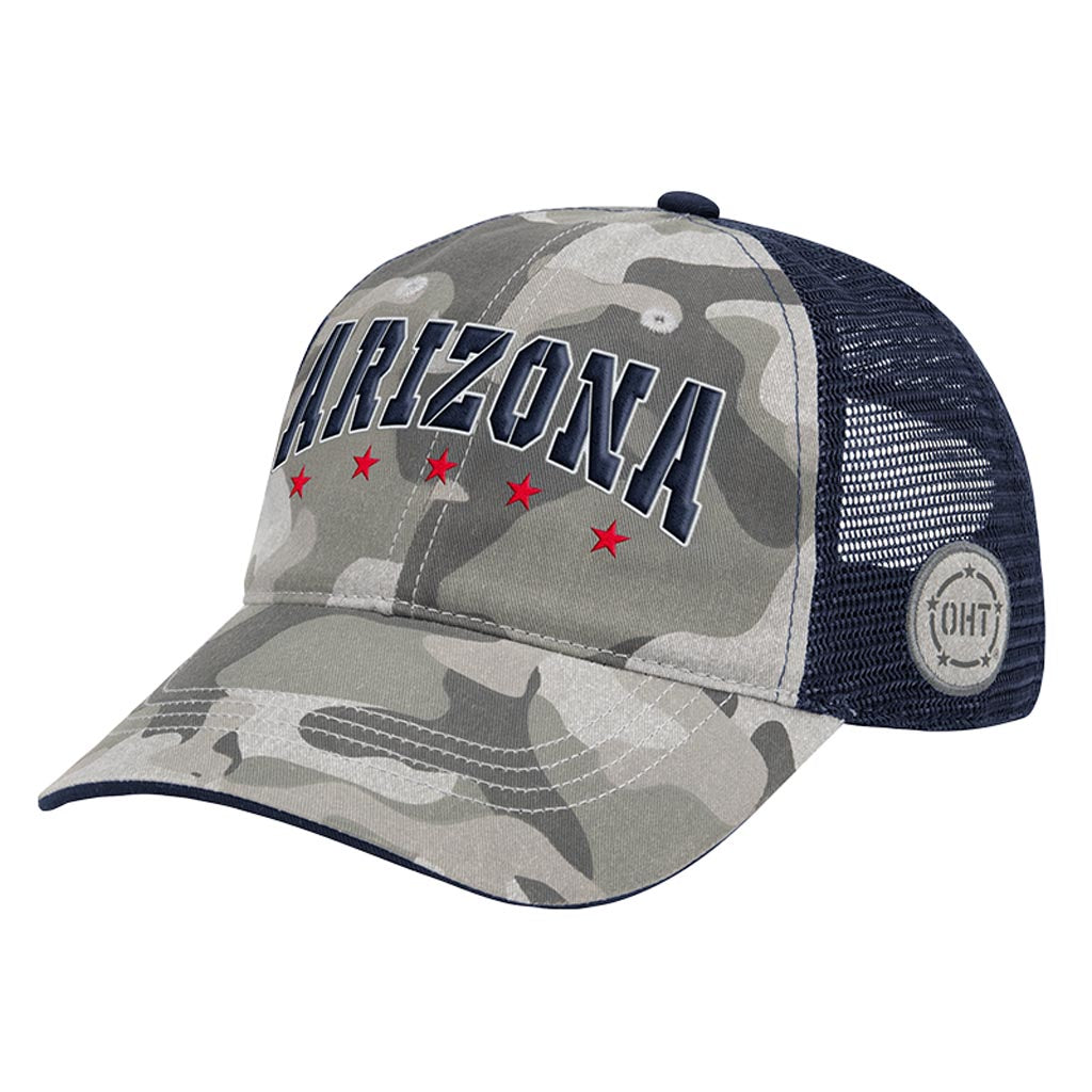 NCAA Arizona Wildcats Colosseum OHT Field Tailgate Snapback Trucker Hat - Camo