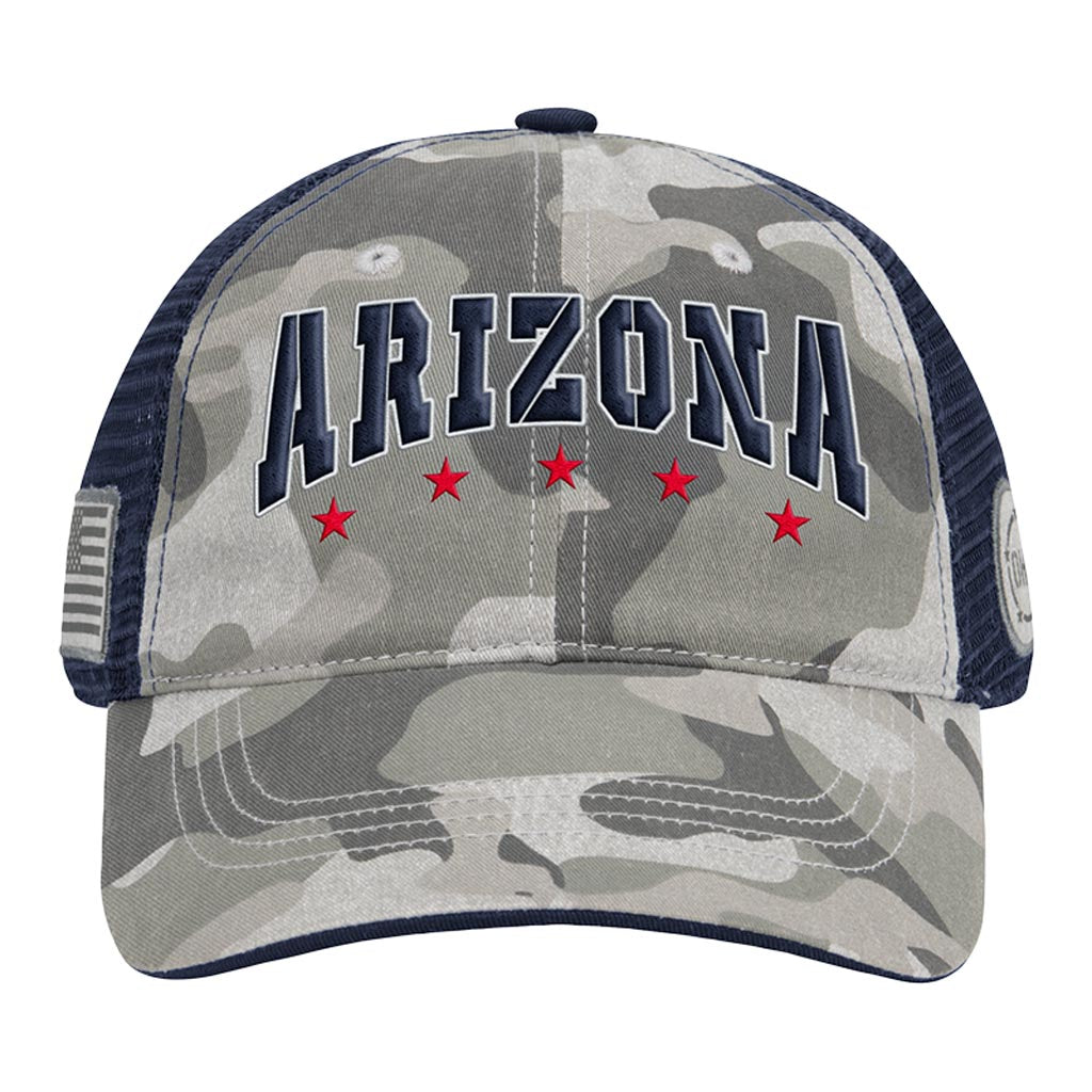 NCAA Arizona Wildcats Colosseum OHT Field Tailgate Snapback Trucker Hat - Camo