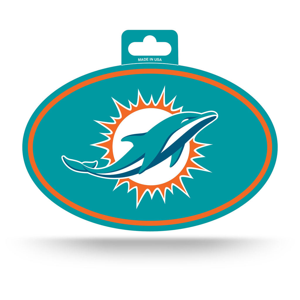 NFL Miami Dolphins Rico Oval Logo Sticker