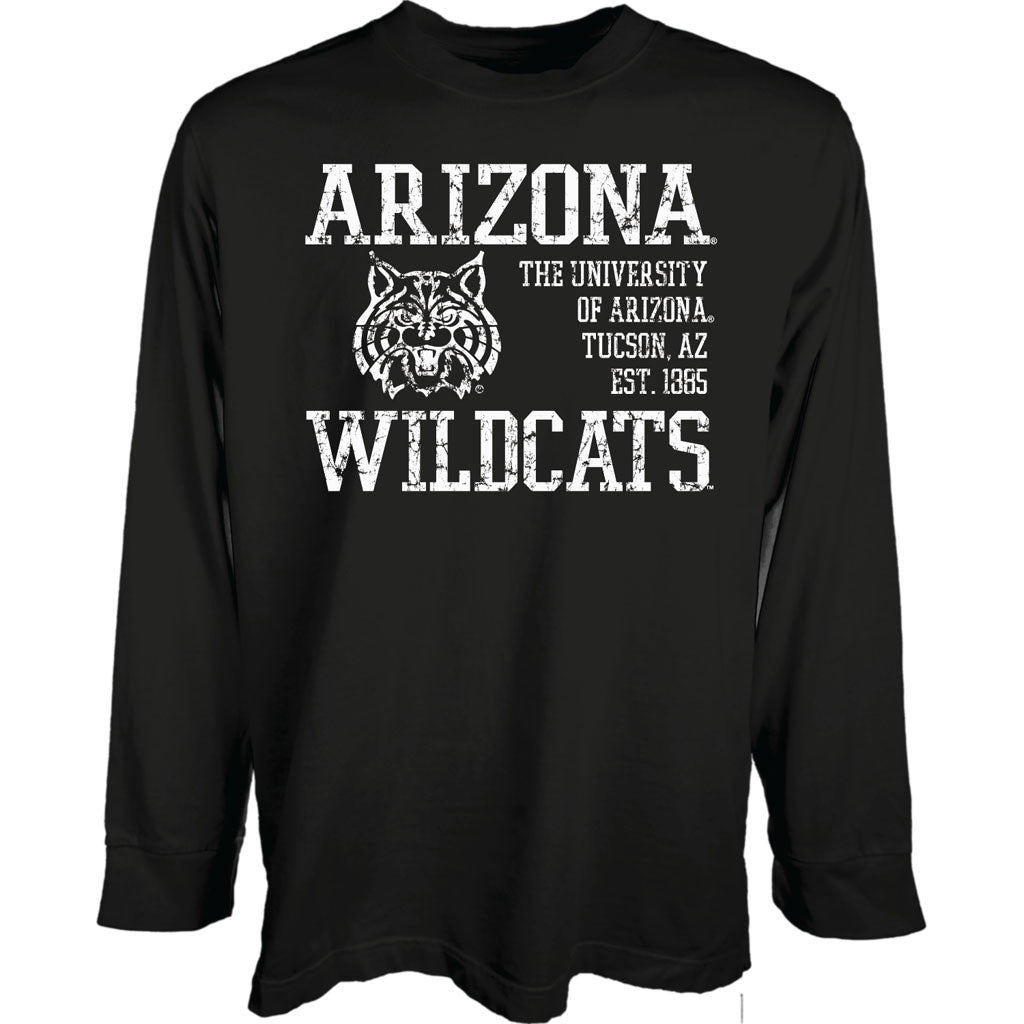 NCAA Arizona Wildcats Blue 84 Work Study Heritage Long Sleeve T-Shirt - Black