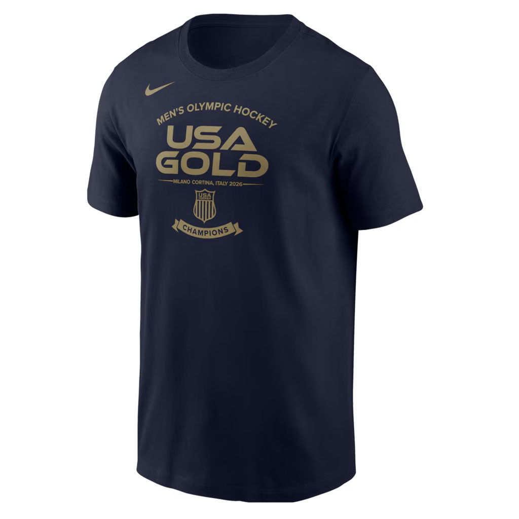 Team USA Nike 2026 Hockey Gold Medal T-Shirt - Navy