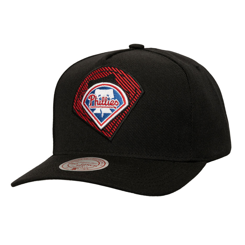 MLB Philadelphia Phillies Mitchell & Ness Tilted Pro Snapback Hat - Black