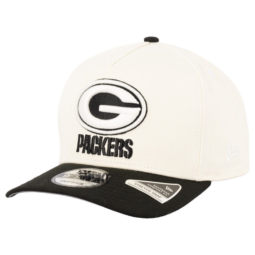 NFL Green Bay Packers New Era Two-Tone Classified 9FIFTY A-Frame Snapback Hat - Cream